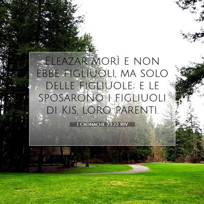 1 Cronache 23:22 Versetto della Bibbia Spiegato
