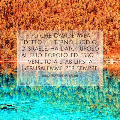 1 Cronache 23:25 Versetto della Bibbia Spiegato