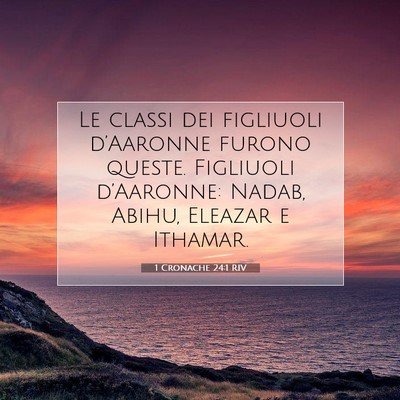 1 Cronache 24:1 RIV Immagine del Versetto della Bibbia