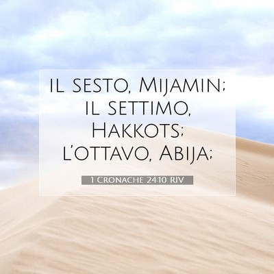 1 Cronache 24:10 RIV Immagine del Versetto della Bibbia