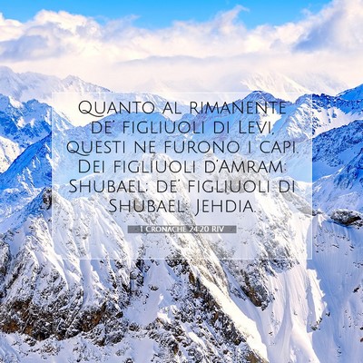 1 Cronache 24:20 RIV Immagine del Versetto della Bibbia