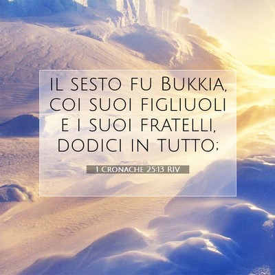 1 Cronache 25:13 Versetto della Bibbia Spiegato