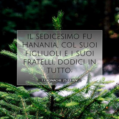 1 Cronache 25:23 Versetto della Bibbia Spiegato