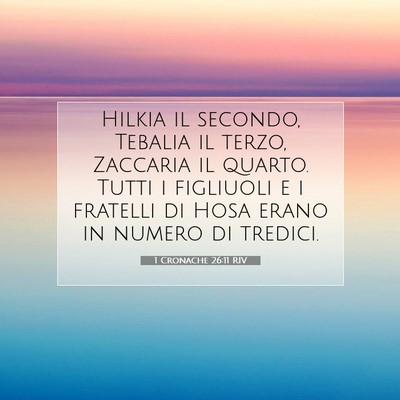 1 Cronache 26:11 Versetto della Bibbia Spiegato