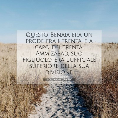 1 Cronache 27:6 Versetto della Bibbia Spiegato