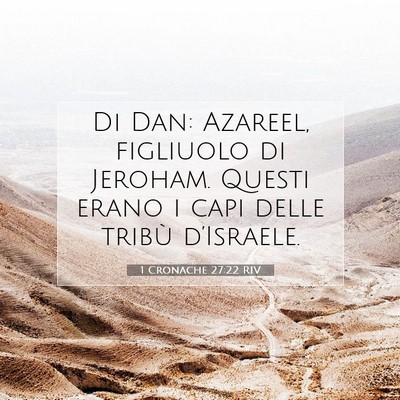 1 Cronache 27:22 Versetto della Bibbia Spiegato