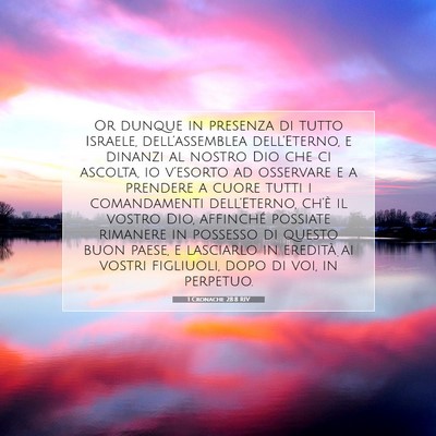 1 Cronache 28:8 RIV Immagine del Versetto della Bibbia