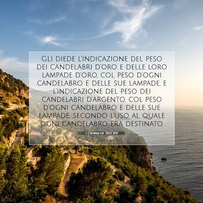 1 Cronache 28:15 Versetto della Bibbia Spiegato