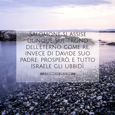 1 Cronache 29:23 RIV Immagine del Versetto della Bibbia