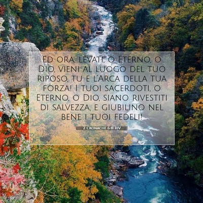 2 Cronache 6:41 RIV Immagine del Versetto della Bibbia