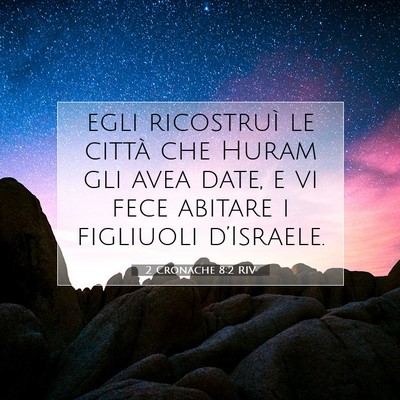 2 Cronache 8:2 RIV Immagine del Versetto della Bibbia