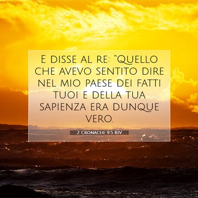 2 Cronache 9:5 Versetto della Bibbia Spiegato