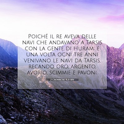 2 Cronache 9:21 RIV Immagine del Versetto della Bibbia