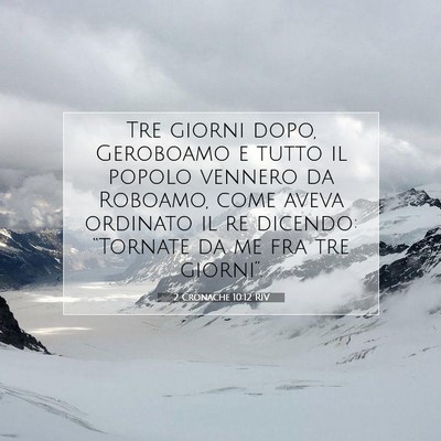 2 Cronache 10:12 Versetto della Bibbia Spiegato