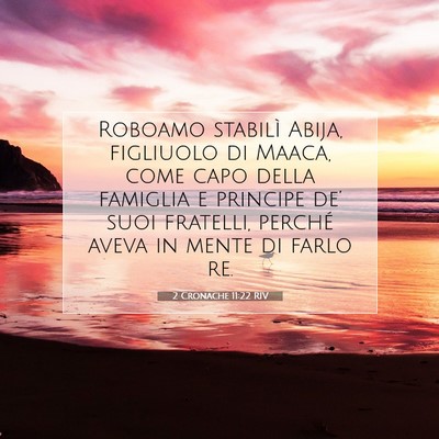 2 Cronache 11:22 Versetto della Bibbia Spiegato