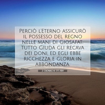2 Cronache 17:5 RIV Immagine del Versetto della Bibbia