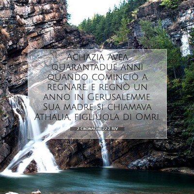 2 Cronache 22:2 RIV Immagine del Versetto della Bibbia