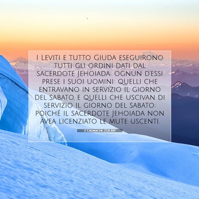 2 Cronache 23:8 Versetto della Bibbia Spiegato