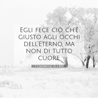 2 Cronache 25:2 Versetto della Bibbia Spiegato