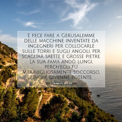 2 Cronache 26:15 Versetto della Bibbia Spiegato