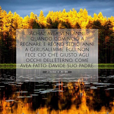 2 Cronache 28:1 RIV Immagine del Versetto della Bibbia
