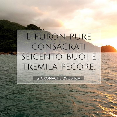 2 Cronache 29:33 Versetto della Bibbia Spiegato