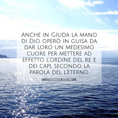 2 Cronache 30:12 RIV Immagine del Versetto della Bibbia
