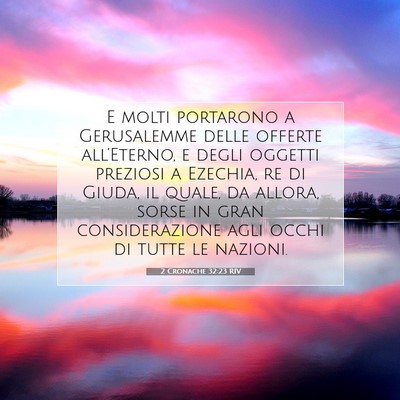 2 Cronache 32:23 RIV Immagine del Versetto della Bibbia