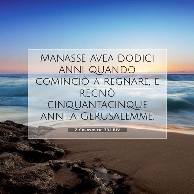 2 Cronache 33:1 RIV Immagine del Versetto della Bibbia