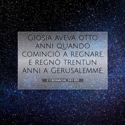 2 Cronache 34:1 RIV Immagine del Versetto della Bibbia