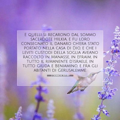 2 Cronache 34:9 RIV Immagine del Versetto della Bibbia