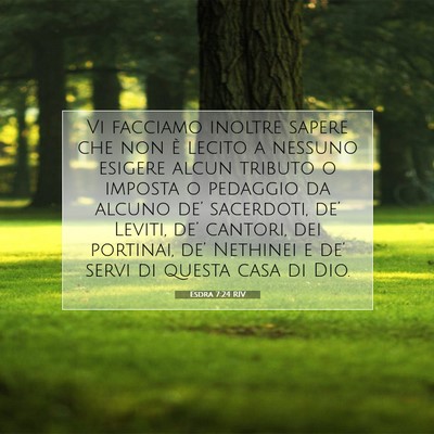 Esdra 7:24 Versetto della Bibbia Spiegato