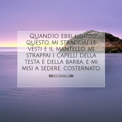 Esdra 9:3 RIV Immagine del Versetto della Bibbia