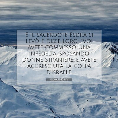 Esdra 10:10 RIV Immagine del Versetto della Bibbia