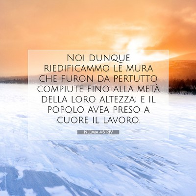 Neemia 4:6 RIV Immagine del Versetto della Bibbia