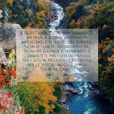 Neemia 4:14 RIV Immagine del Versetto della Bibbia
