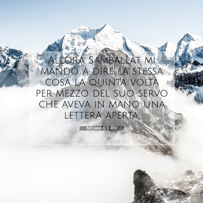 Neemia 6:5 Versetto della Bibbia Spiegato