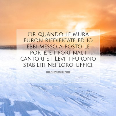 Neemia 7:1 RIV Immagine del Versetto della Bibbia
