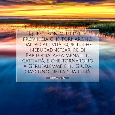 Neemia 7:6 RIV Immagine del Versetto della Bibbia