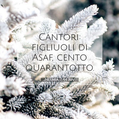 Neemia 7:44 Versetto della Bibbia Spiegato