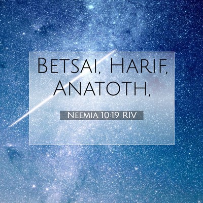 Neemia 10:19 Versetto della Bibbia Spiegato
