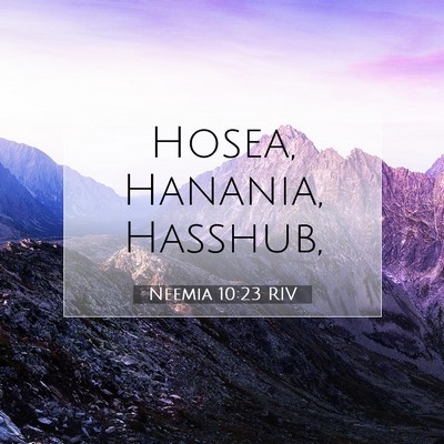 Neemia 10:23 Versetto della Bibbia Spiegato