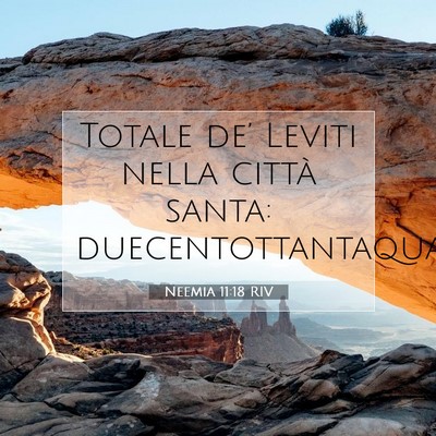 Neemia 11:18 RIV Immagine del Versetto della Bibbia