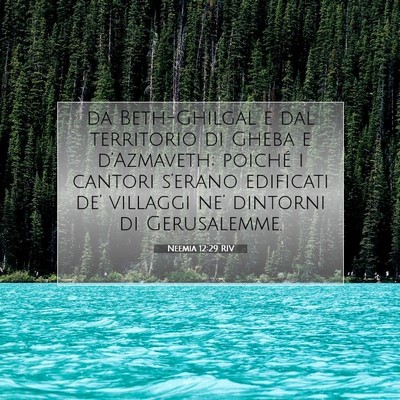 Neemia 12:29 Versetto della Bibbia Spiegato