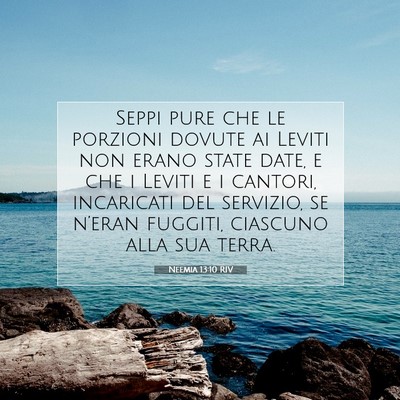 Neemia 13:10 RIV Immagine del Versetto della Bibbia