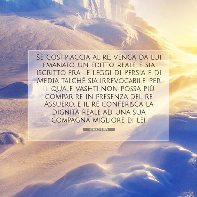 Ester 1:19 Versetto della Bibbia Spiegato