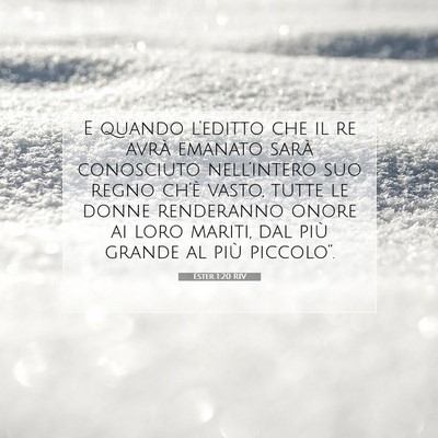 Ester 1:20 Versetto della Bibbia Spiegato