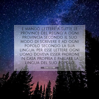 Ester 1:22 Versetto della Bibbia Spiegato