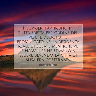 Ester 3:15 RIV Immagine del Versetto della Bibbia