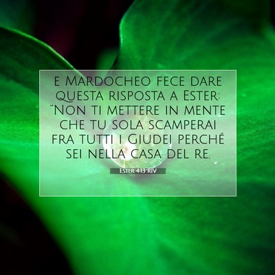 Ester 4:13 Versetto della Bibbia Spiegato